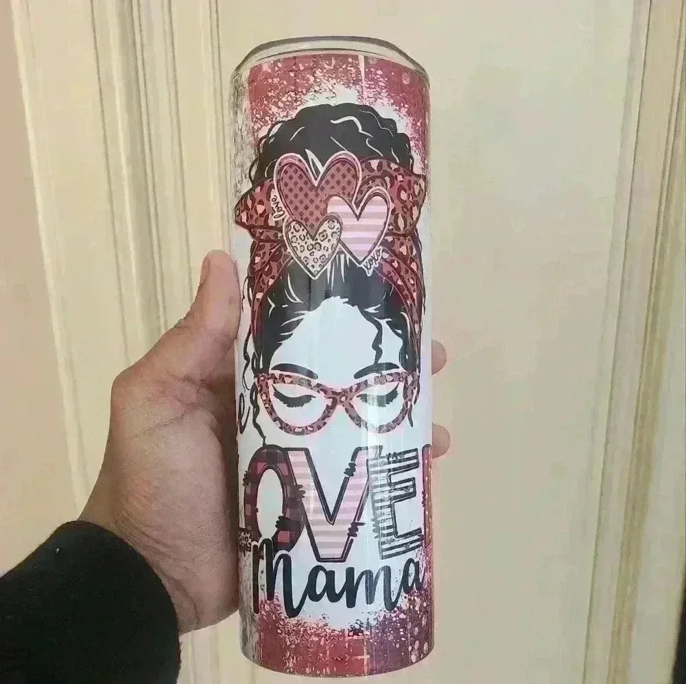 1 Mama valentine's day 20 oz skinny tumbler